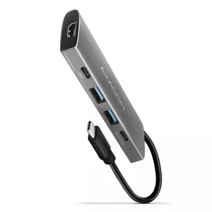 Axagon HMC-5G2 dokstacija Vadu USB 3.2 Gen 2 (3.1 Gen 2) Type-C Pelēks