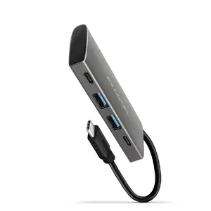 AXAGON HMC-4G2, USB-C 3.2 Gen 2 10 Gb/s hub, porty 2x USB-A + 2x USB-C, kabel USB-C 13cm