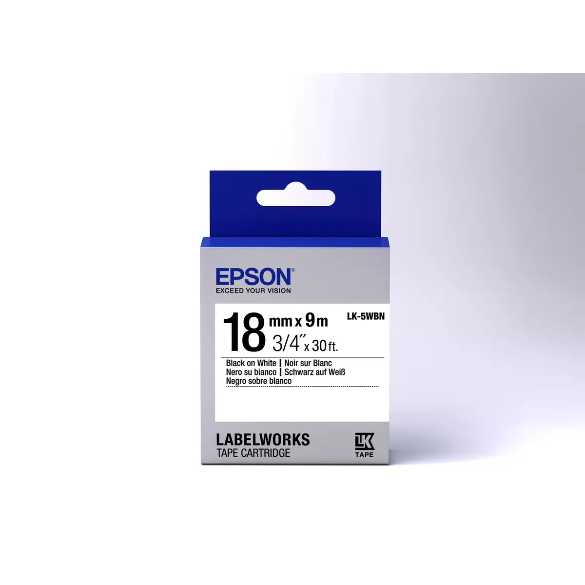 Epson LK-5WBN label cartridge 18mm x 9m Photo 2