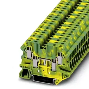 Phoenix Contact UT 4-QUATTRO-PE Terminal Block, 4-Conductor Protective Earth, 0.14-6mm2, Yellow-Green