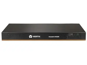 Vertiv Avocent AV 3216 KVM Switch 16 x KVM Ports USB RJ–45 10/100Base-T(X) 1680 x 1050 pixels Rack Mounting Black