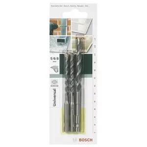 Drill Bit Set Bosch SDS-Quick Multi-purpose 3pcs