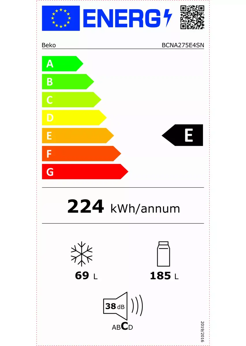 Beko BCNA275E4SN iebūvējamais ledusskapis Photo 7