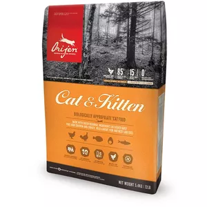 Orijen Cat & Kitten сухой корм для кошек 5,4 kg Курица, Индейка