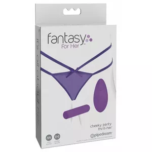 Трусики-стрэпон с силиконовым вибро-пулями, fantasy for her — Petite Thrill-Her, талия 76–107 см, пуля 7,6×1,8 см, USB