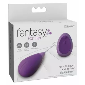 Vibrating Kegel Balls fantasy for her FFH Remote Pu Pink — silicone/ABS, total length 12.1 cm, insertion 6.4 cm, Ø 3.2 cm, 10 vibration modes, USB rechargeable