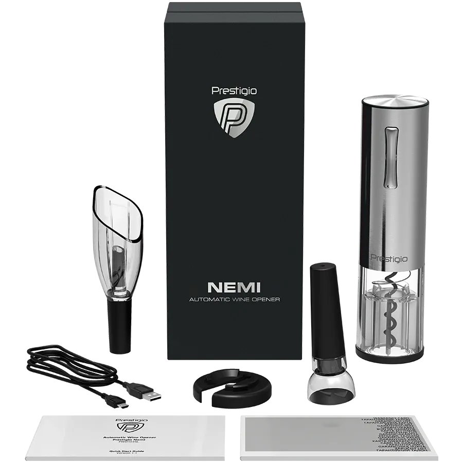 Prestigio Nemi elektriskais vīna attaisāmais ar aeratoru Photo 8