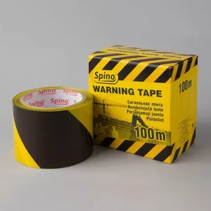 Brīdinājuma lenta Multipack 70 mm x 100 m melni-dzeltena, Multipack 200-13472