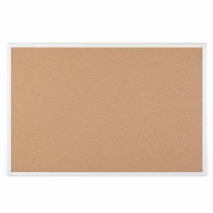 Cork Notice Board Bi-Office Biocote with Antibacterial Aluminum Frame 900 x 600 mm