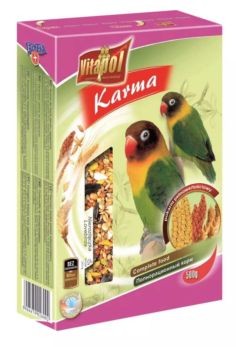 Mēslu maisījums mīļputniem Vitapol zvp-2600 500
