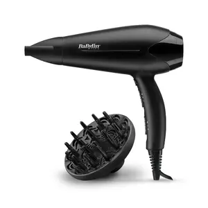 Фен BaByliss Power Dry 2100 с мотором постоянного тока 2100 Вт черный 3 уровня нагрева 2 скорости функция холодного обдува насадки