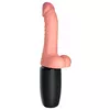 Вибратор с толчком King Cock Silicone Black Photo 2