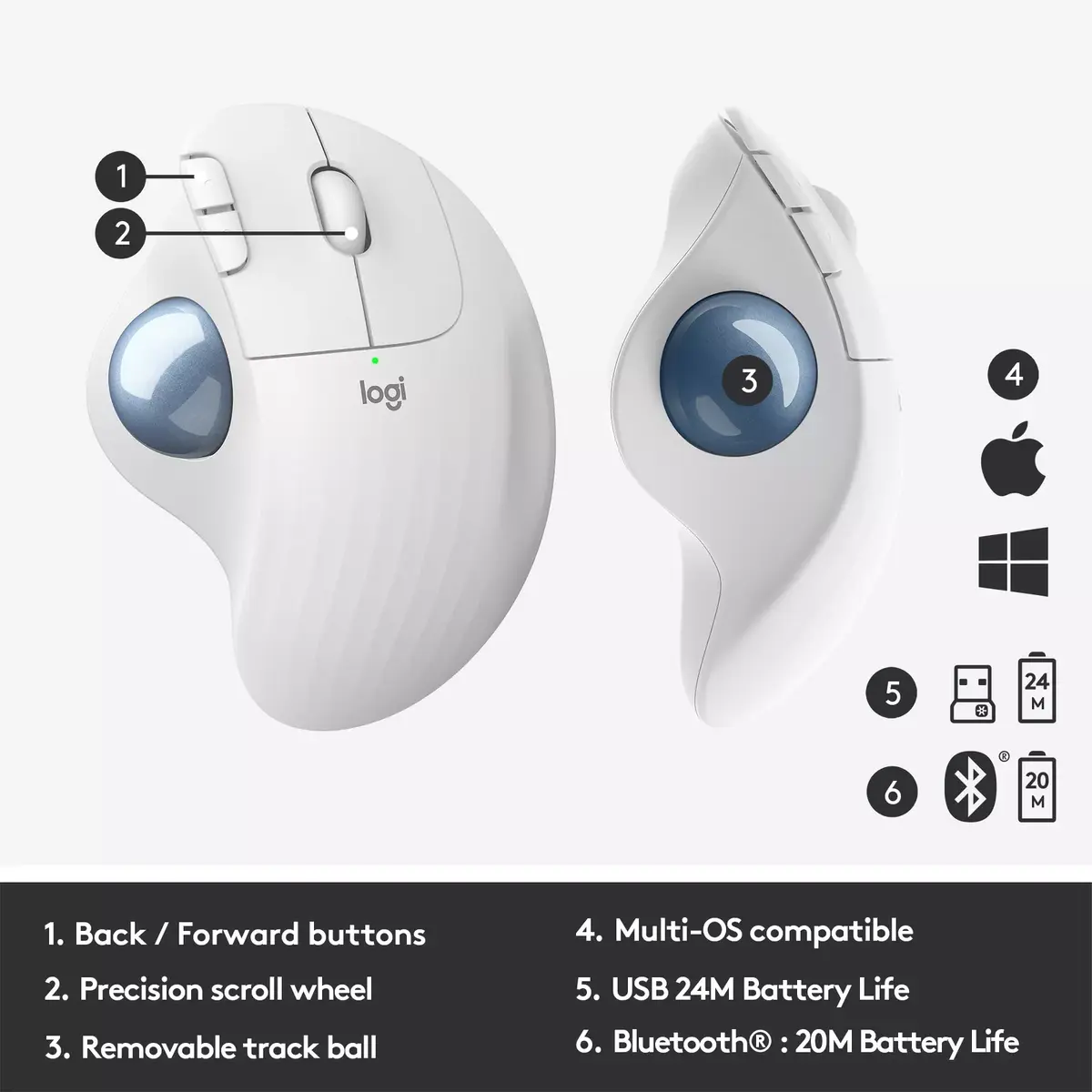 Pele Logitech ERGO M575 Wireless Trackball Photo 11