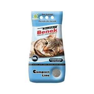 Clumping Cat Litter super benek Certech Super Benek Compact Natural 10 L — Bentonite granules, fast-absorbing, odor control
