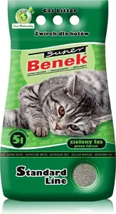 Clumping Cat Litter Super Benek Standard Green Forest — 5 L, absorbent granules