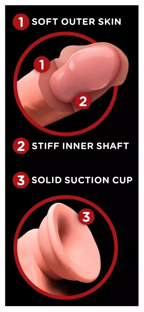 Dildo King Cock TDC with Swinging Balls 6in Photo 6