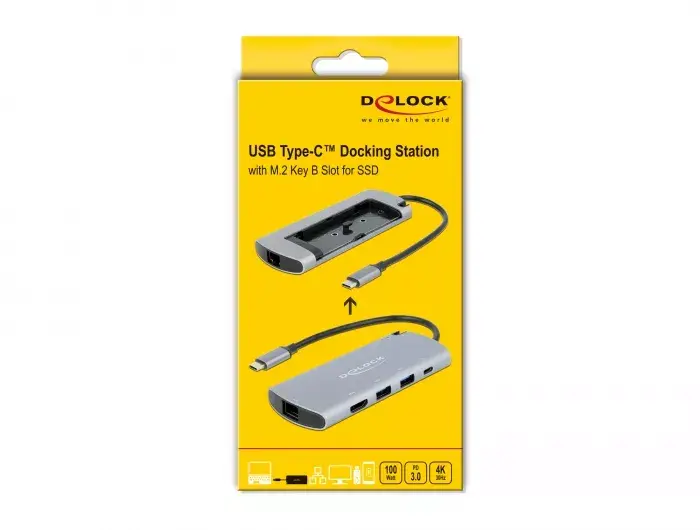 Doku stacija DeLOCK USB Type-C Doku stacija ar M.2 slotu Photo 6