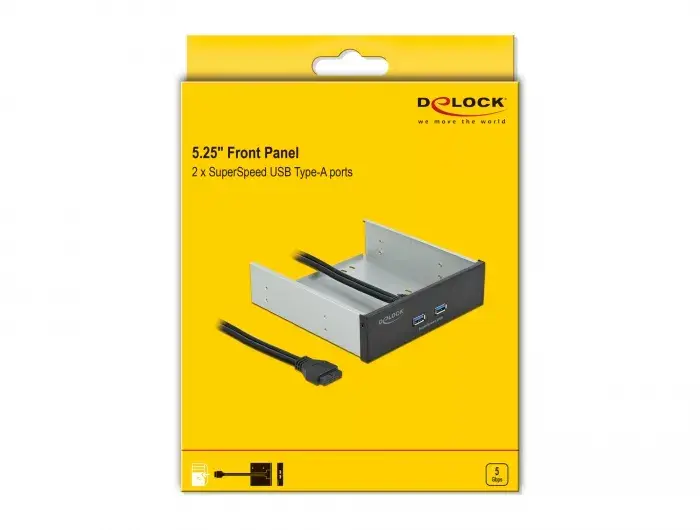 Front Panel DeLOCK 5.25" 2 x USB 5 Gbps Type-A ports Photo 4
