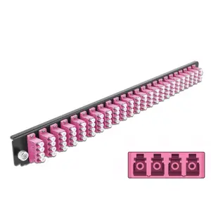 Splice Box Front Panel DeLOCK 19" 24 port LC Quad violet