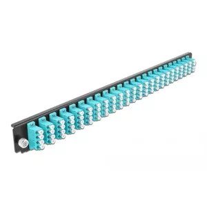 Splice Box Front Panel DeLOCK 19" 24 port LC Quad aqua