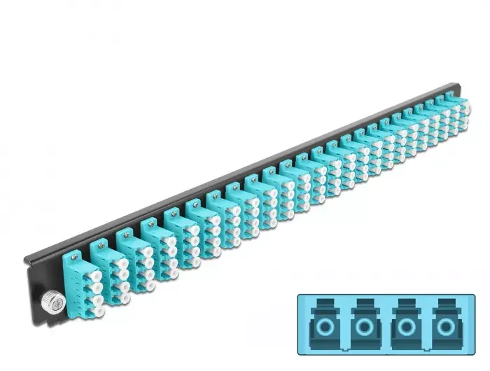 Splice Box Priekšējā Paneļa DeLOCK 19" 24 porti LC Quad aqua Photo 2