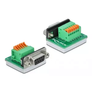 D-Sub9 female to Terminal Block with Push Button DeLOCK 66557
