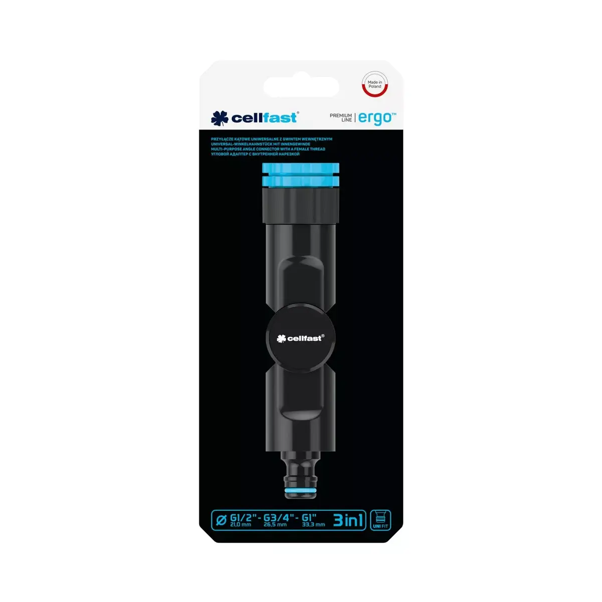 Angle connector Cellfast ERGO G1/2"–G3/4"–G1" Photo 4