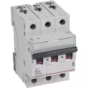 Автоматический выключатель Legrand Tx3 B40A 3-полюсный 6 кА 3М (B40A, 403406)