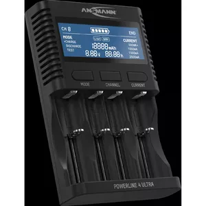 Lādētājs ANSMANN Powerline 4 Ultra (1001-0080) priekš NiMH un Li‑Ion akumulatoriem