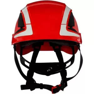 Safety helmet 3M X5005V-CE — ventilated red with reflective strips and UV sensor, compliant with EN 397