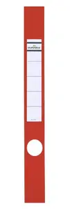 Durable Ordofix Self-Adhesive Spine Labels, Rectangle, Red, 10 Pieces