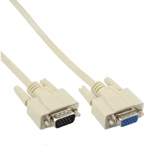 VGA Cable InLine 15 HD male/female beige 3m
