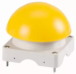 Eaton FAK-Y Palm-Operated Push-Button Panel, Grey and Yellow
