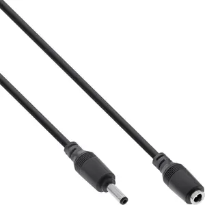 DC extension cable InLine 26855C 0.5m male/female 4.0x1.7mm black