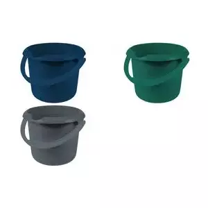 Plastic bucket keeeper mika eco 5 L, grey — household cleaning and storage bucket