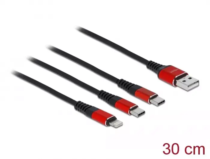 USB зарядный кабель 3 в 1 DeLOCK 86708 Photo 2
