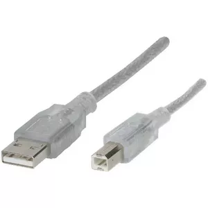 USB Cable Renkforce RF-4538148 3m USB A USB B Transparent