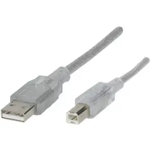 USB cable Renkforce RF-4538144 1.8m USB A USB B Transparent