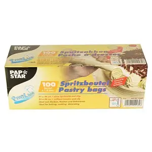 Disposable pastry bag Papstar 12482, LDPE, 80 µm, 1.8 L, 46×23 cm, transparent