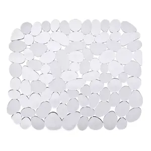 Sink mat Wenko Stone Transparent — protective sink liner, non-slip draining pad