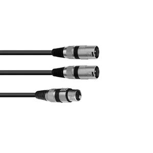 Audio Cable XLR 3-pin 2 x XLR 3-pin Black Omnitronic 30225203