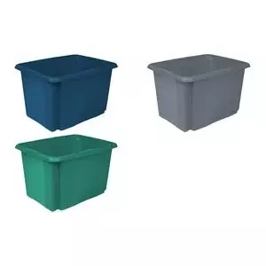 Контейнер для хранения keeeper emil eco 30 л, серый, пластиковый штабелируемый