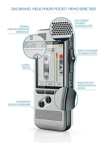 Balss ierakstītājs Philips DPM 7200 Photo 7