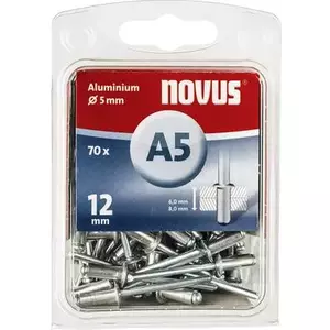 Novus 053669 Kniede (Ø x L) 5 mm x 12 mm alumīnija alumīnija 70 gab (053669)