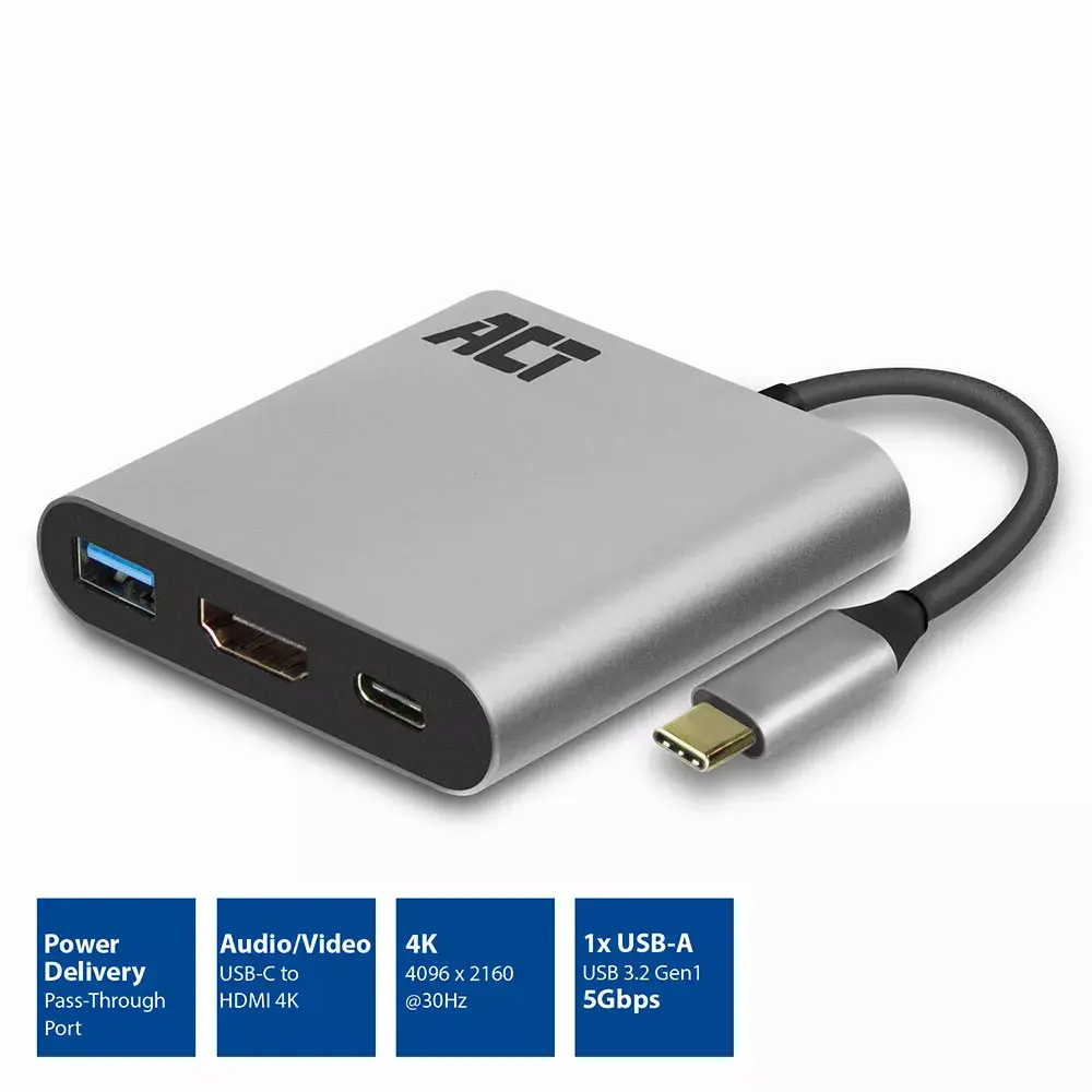 USB-C multiport adapter ACT AC7022 Photo 2