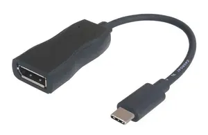 DisplayPort Alt Mode USB-C to DisplayPort Cable Garbot 15 cm USB 3.1 Male to Female Black