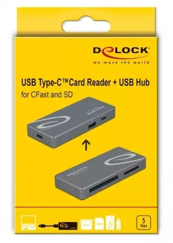 Картридер DeLOCK USB Type-C для CFast SD Photo 5