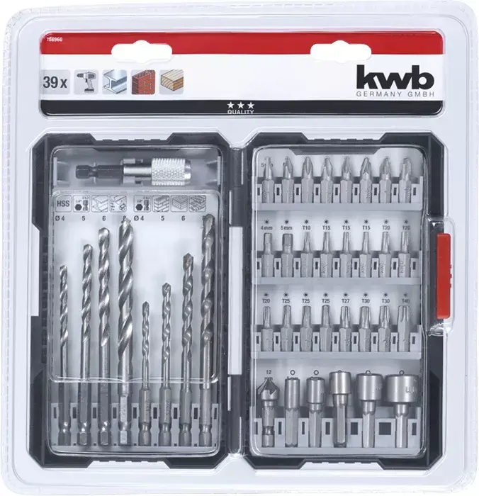 Drill Bit Set KWB Universal 39 pcs Photo 6