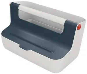 Storage box LEITZ 6125-00-89 — ABS plastic, 214×367×196 mm, grey/white