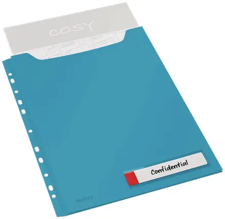 Leitz Cosy Privacy High Capacity Pocket File A4 Blue Photo 3